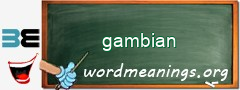 WordMeaning blackboard for gambian
